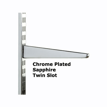 Twin Slot Chrome Plated Shelving Brackets