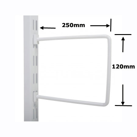 DFB250 Sapphire Twin Slot Upright White Flexible Bookends 250mm (pack of 2)