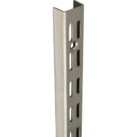 Twin Slot Stainless Steel Wall Mounted Uprights