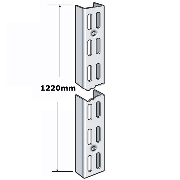 DU1220 Sapphire Twin Slot Wall Mounted Shelving Upright 1220mm