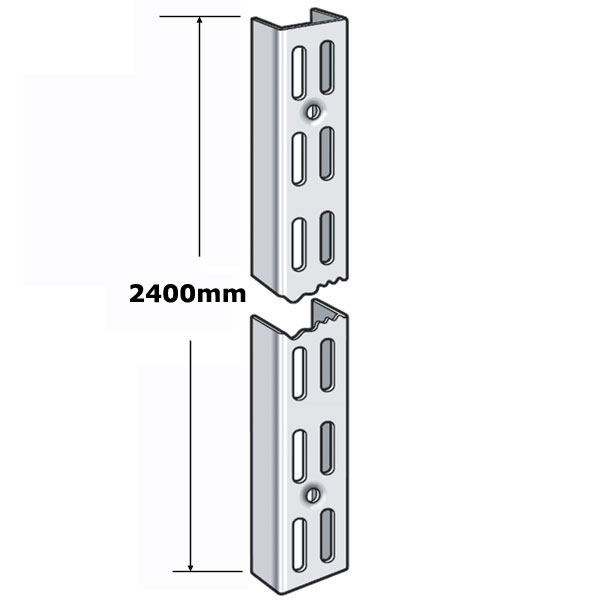 DU2400 Sapphire Twin Slot Wall Mounted Shelving Upright 2400mm