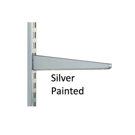 Twin Slot Silver Shelving Brackets