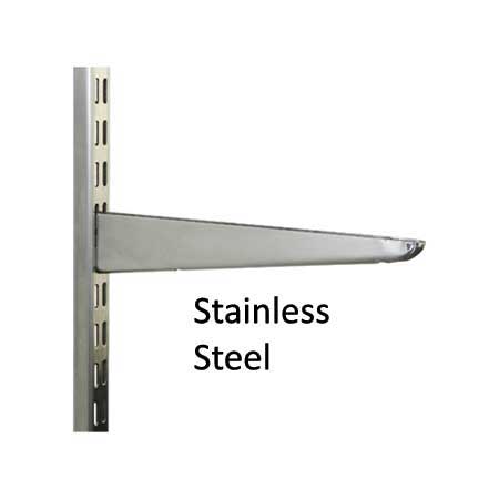 Twin Slot Stainless Steel Shelving Brackets