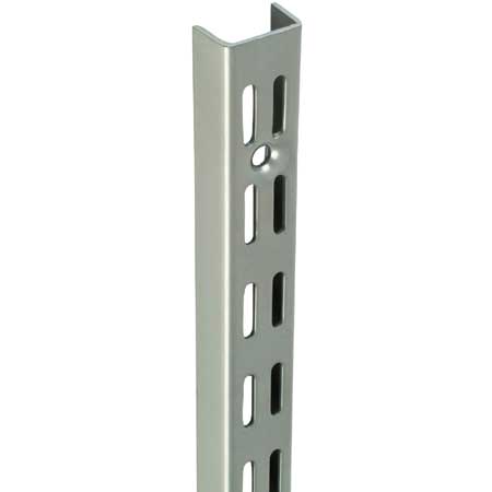 Twin Slot Silver Wall Mounted Uprights