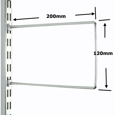 DFB200CH Sapphire Twin Slot Shelving Chrome Flexible Bookends 200mm (pack of 2)