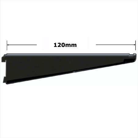 DB120B Sapphire Twin Slot Shelving Bracket 120mm Black