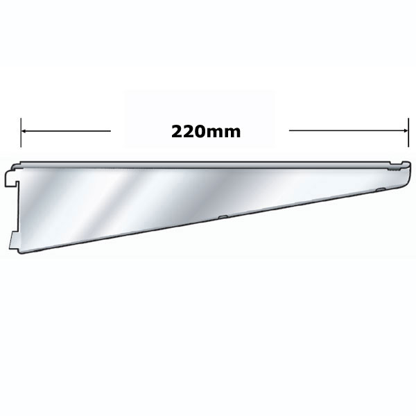 DB220CH Sapphire Twin Slot Chrome Bracket 220mm Chrome