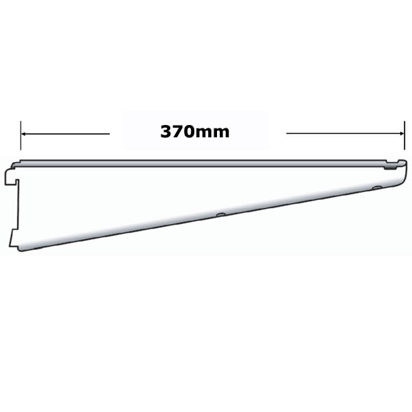 DB370 Sapphire Twin Slot Shelving Bracket 370mm White