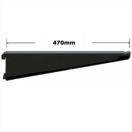 DB470B Sapphire Twin Slot Shelving Bracket 470mm Black