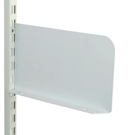 Twin Slot White Wooden Shelf Ends