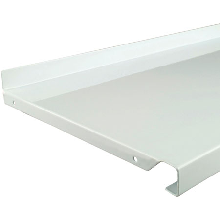 Twin Slot White Steel Shelves