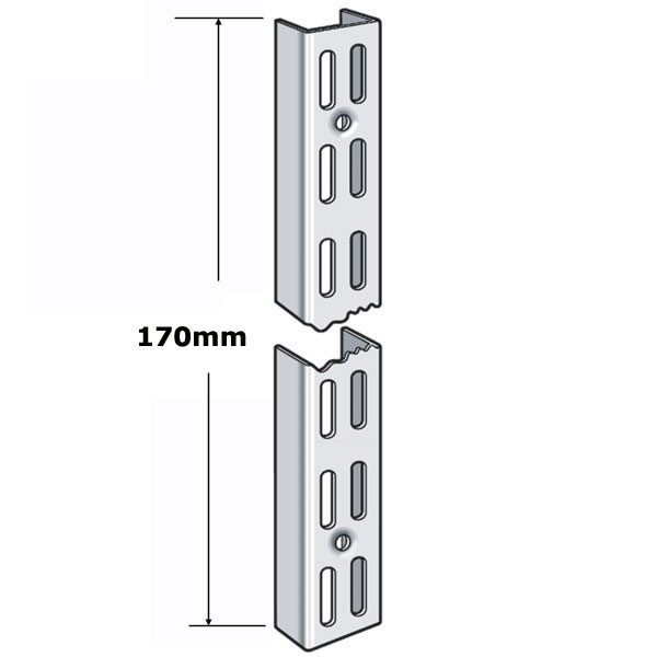 DU170 Sapphire Twin Slot Wall Mounted Shelving Upright 170mm