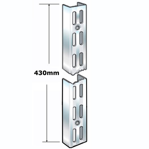 DU430CH Sapphire Twin Slot Chrome Upright 430mm