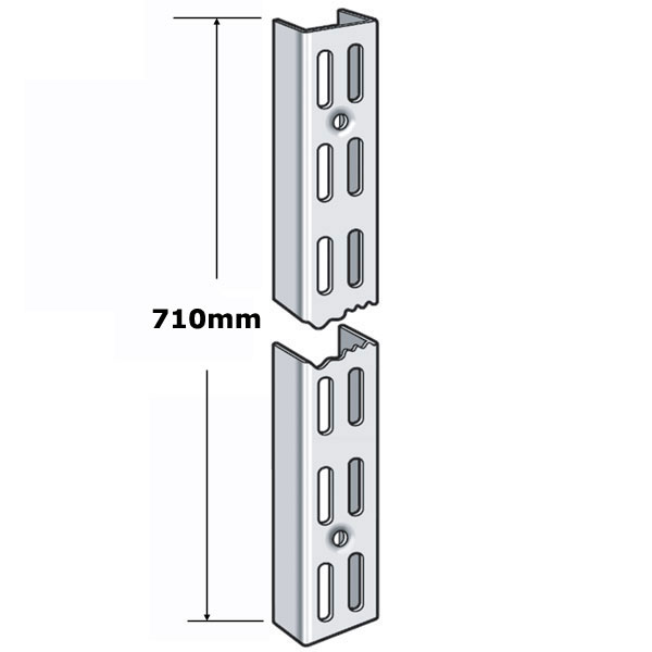 DU710 Sapphire Twin Slot Wall Mounted Shelving Upright 710mm