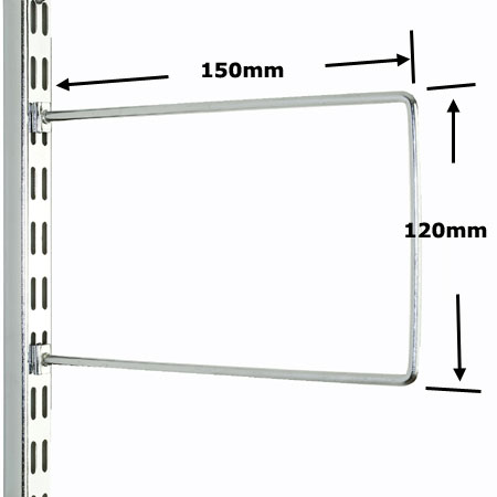 DFB150CH Sapphire Twin Slot Shelving Chrome Flexible Bookends 150mm (pack of 2)